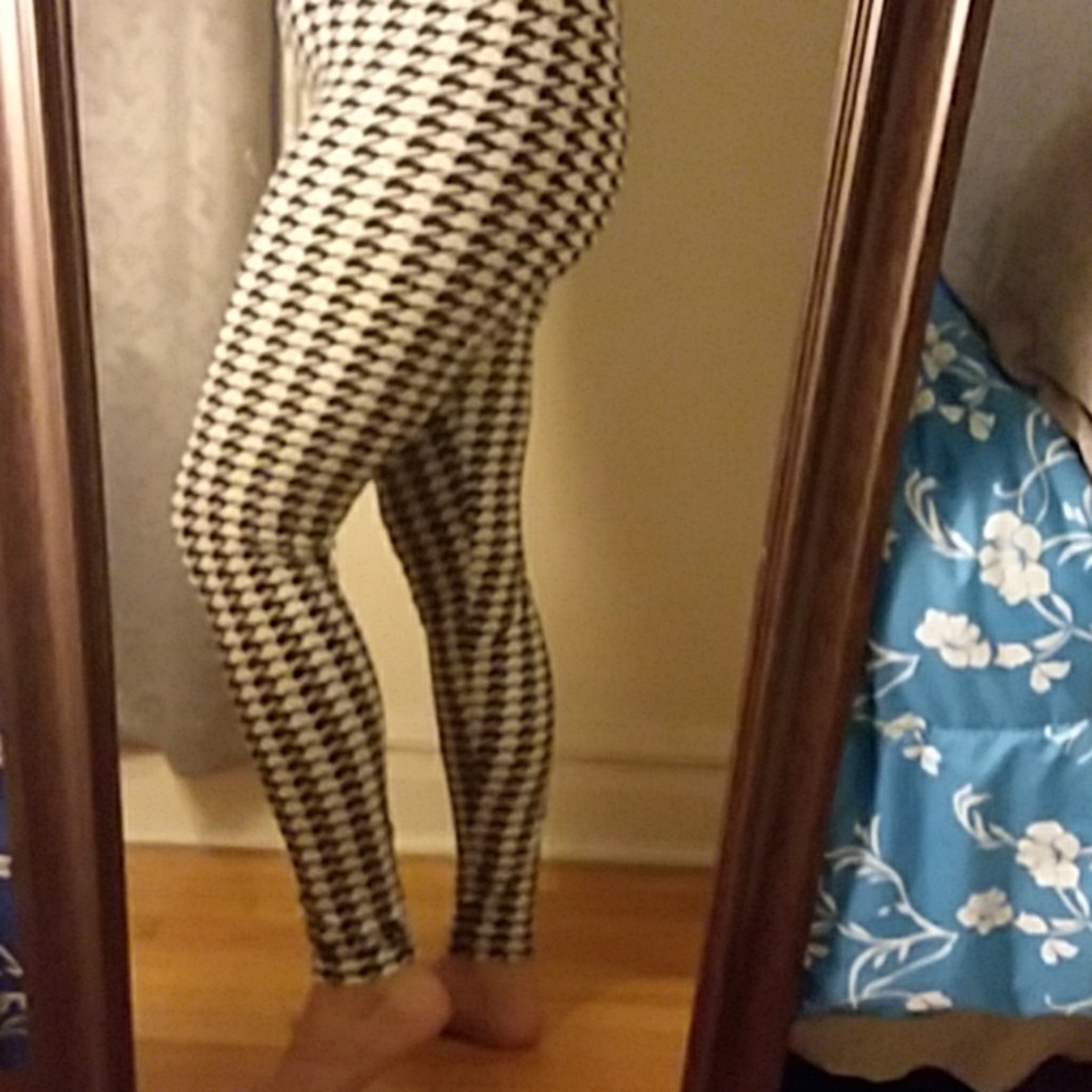 PLUS size herringbone houndstooth leggings 27" - Picture 5 of 6